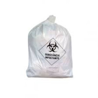 Saco de lixo branco infectante 50 L